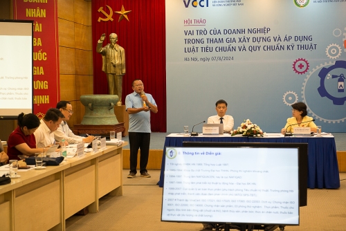 Chủ tịch HĐQL (Viện An toàn thực phẩm và Dinh dưỡng) tham dự hội thảo “Vai trò của doanh nghiệp trong tham gia xây dựng và áp dụng tiêu chuẩn, quy chuẩn kỹ thuật”